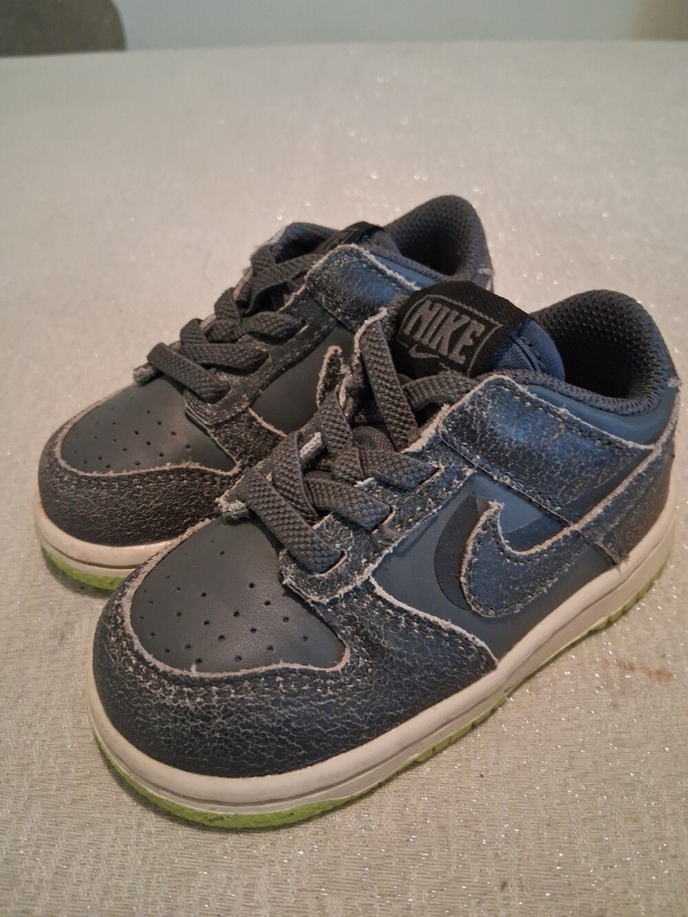Nike Dunk Low SE Halloween Cauldron Toddler Size 6C DQ6217-001 Grey Green